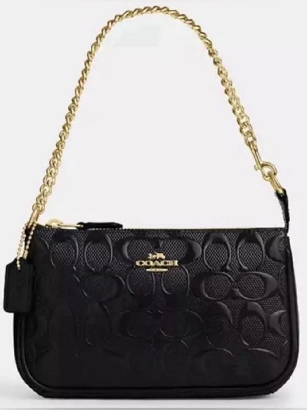 Coach black pebbled